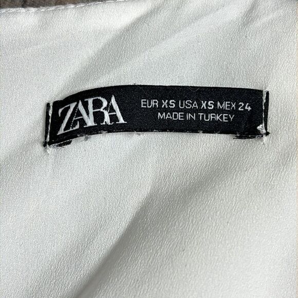 ZARA Sleeveless Crewneck Trapeze Swing Dress Winter/Off White Bride To Be Dress - Picture 5 of 5